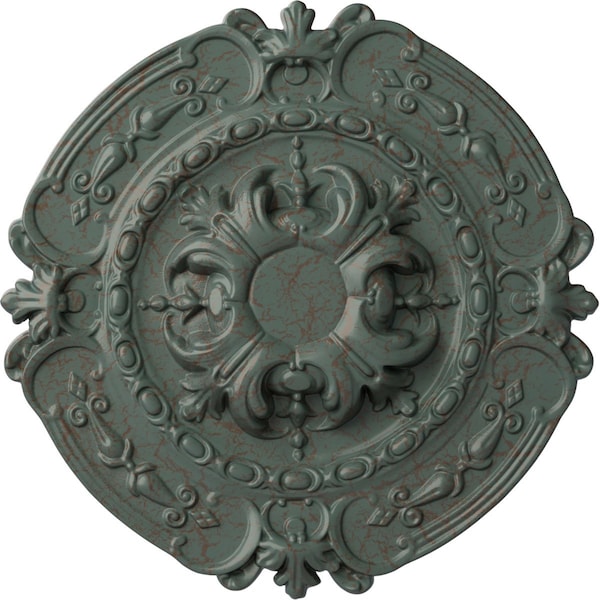 Ekena Millwork Southampton Ceiling Medallion (Fits Canopies up to 2 3/4"), 16 3/8"OD x 1 3/4"P, Cloud Burst Crackle CM17SOCBC - main